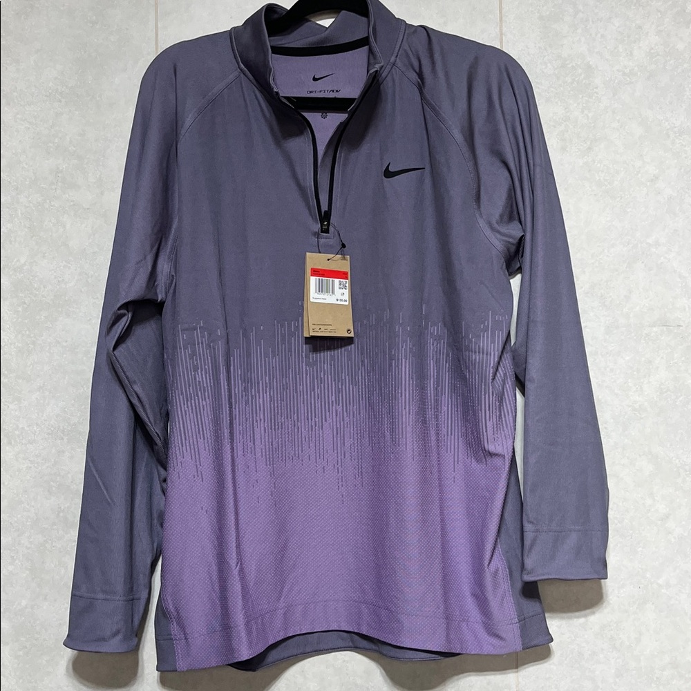 NWT Nike FD5833-509 men’s large lavender golf pullover quarter zip DriFit ADV